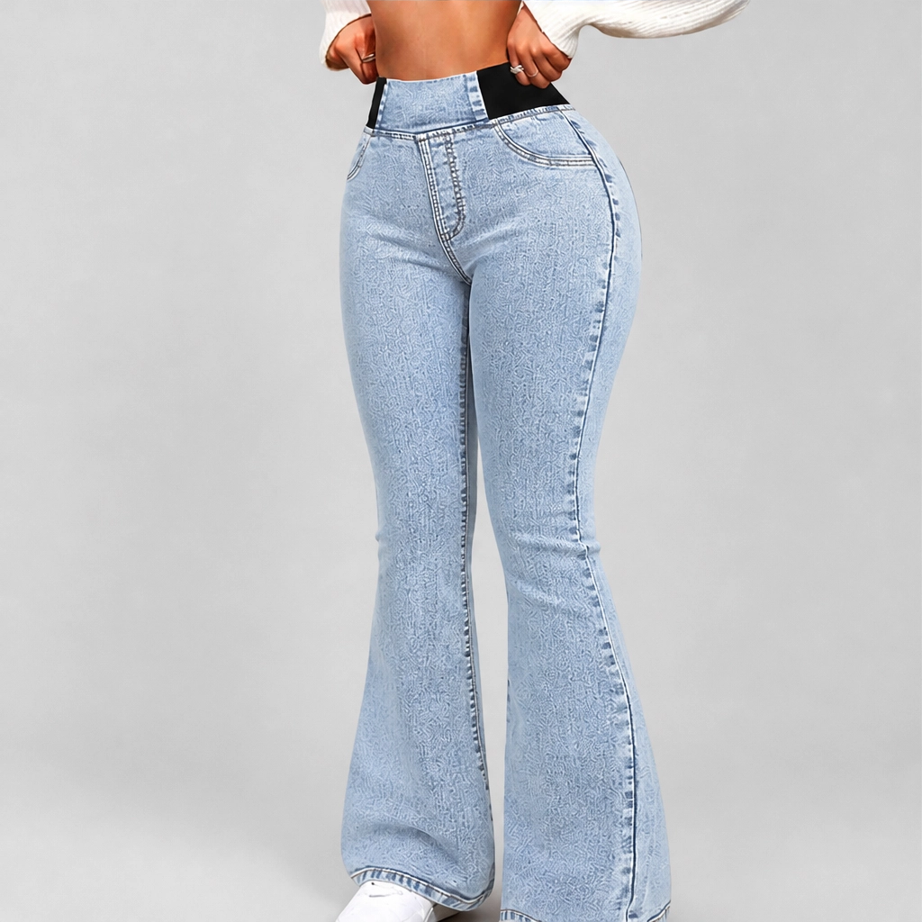 Curvelle™ – High-Waisted Stretch Flared Slim-Fit Women's Jeans + 50% OFF
