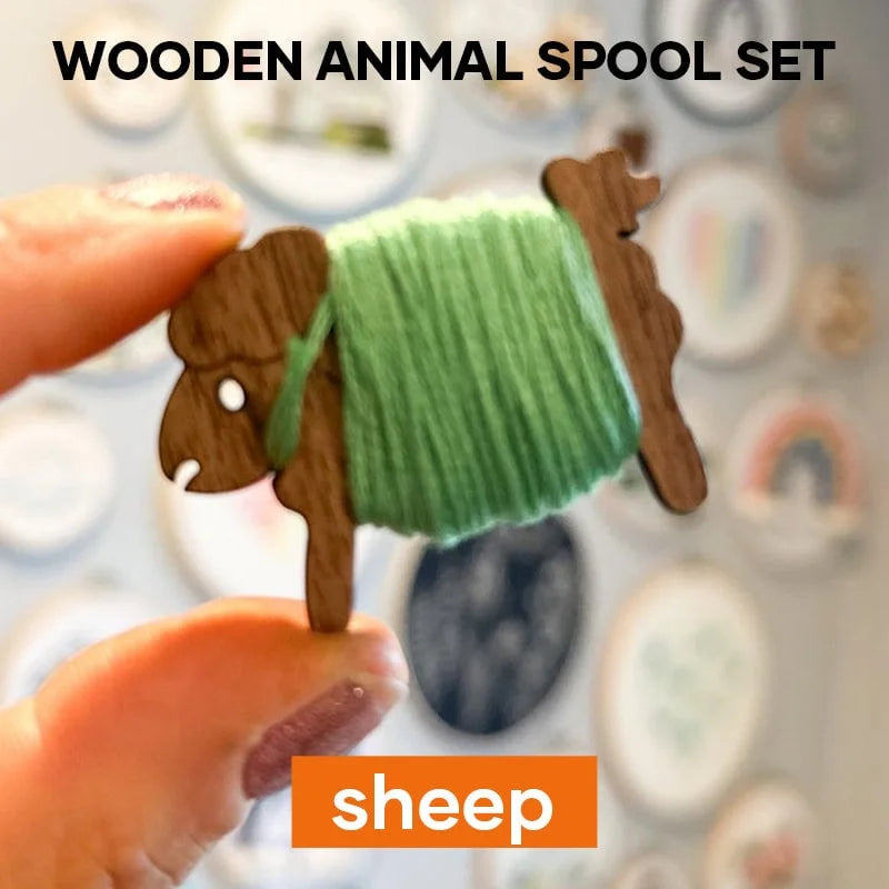 The AuraThread Animal Bobbins - Adorable Wooden Embroidery Organization + 50% off