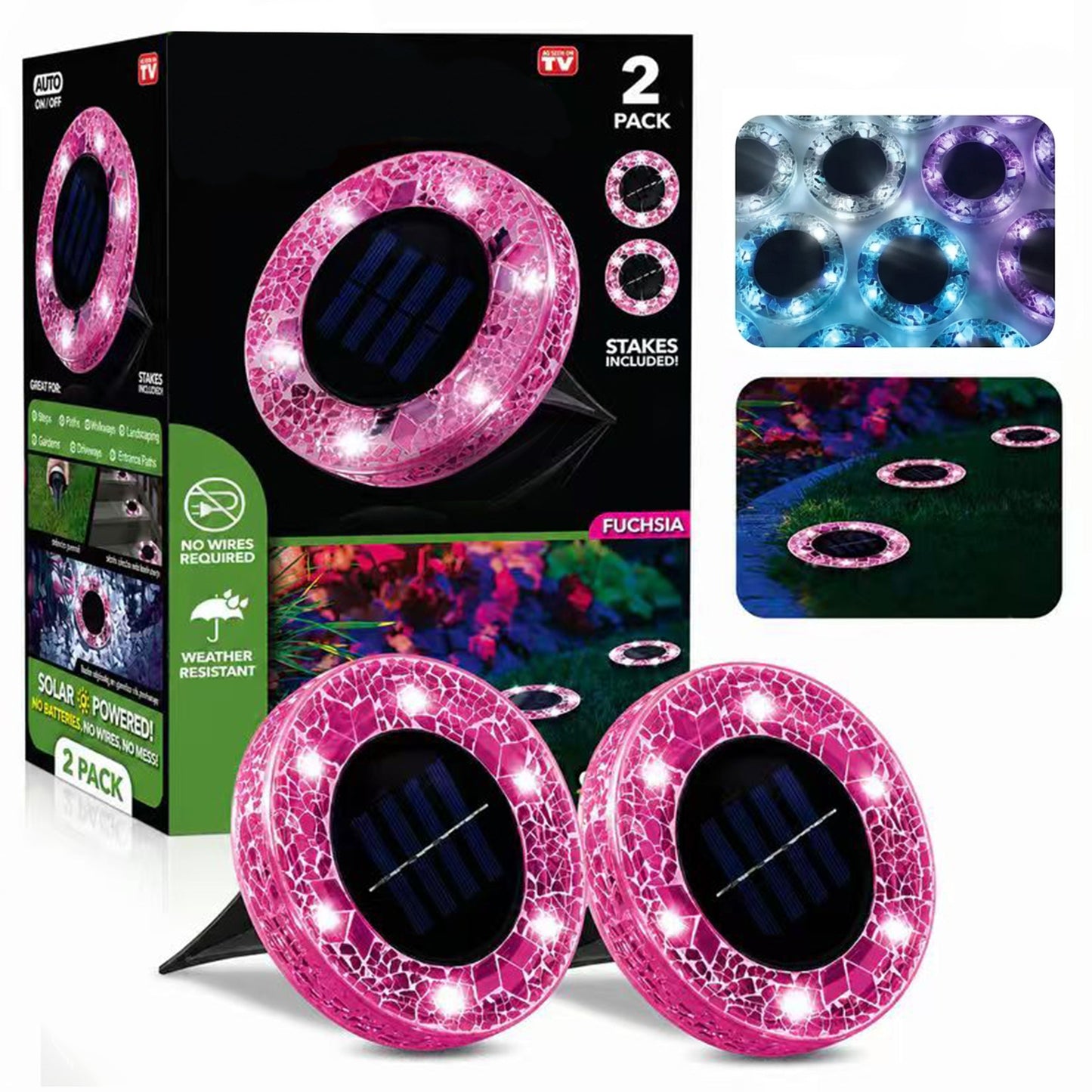 Glowmere™ – Solar Mosaic Pathway Lights with Auto Dusk-to-Dawn Sensor + 50% OFF