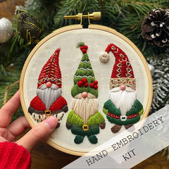 The Snowy Village Embroidery Kit - Create a Christmas Heirloom + 50% OFF