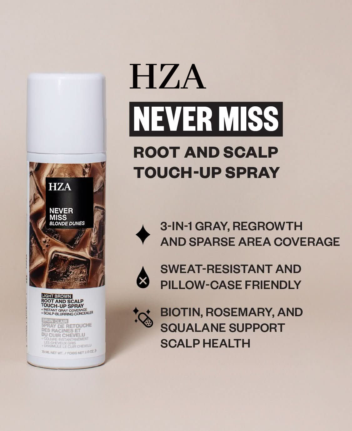 The Never Miss Root Touch-Up Spray - Salon-Fresh Roots, Instantly + 50% OFF