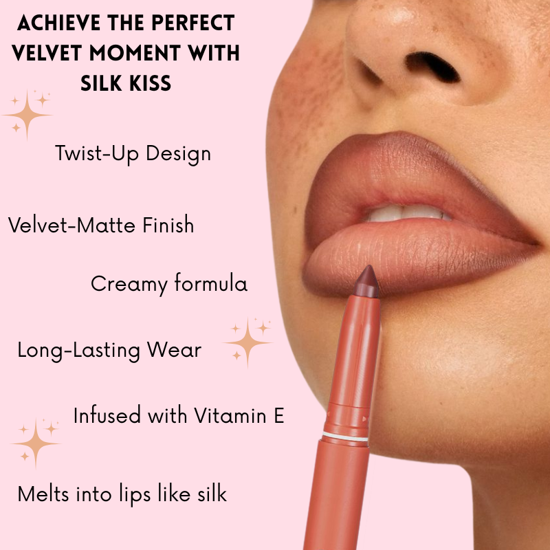 Silk Kiss Rotating Matte LipLiner- 1 + 1 FREE