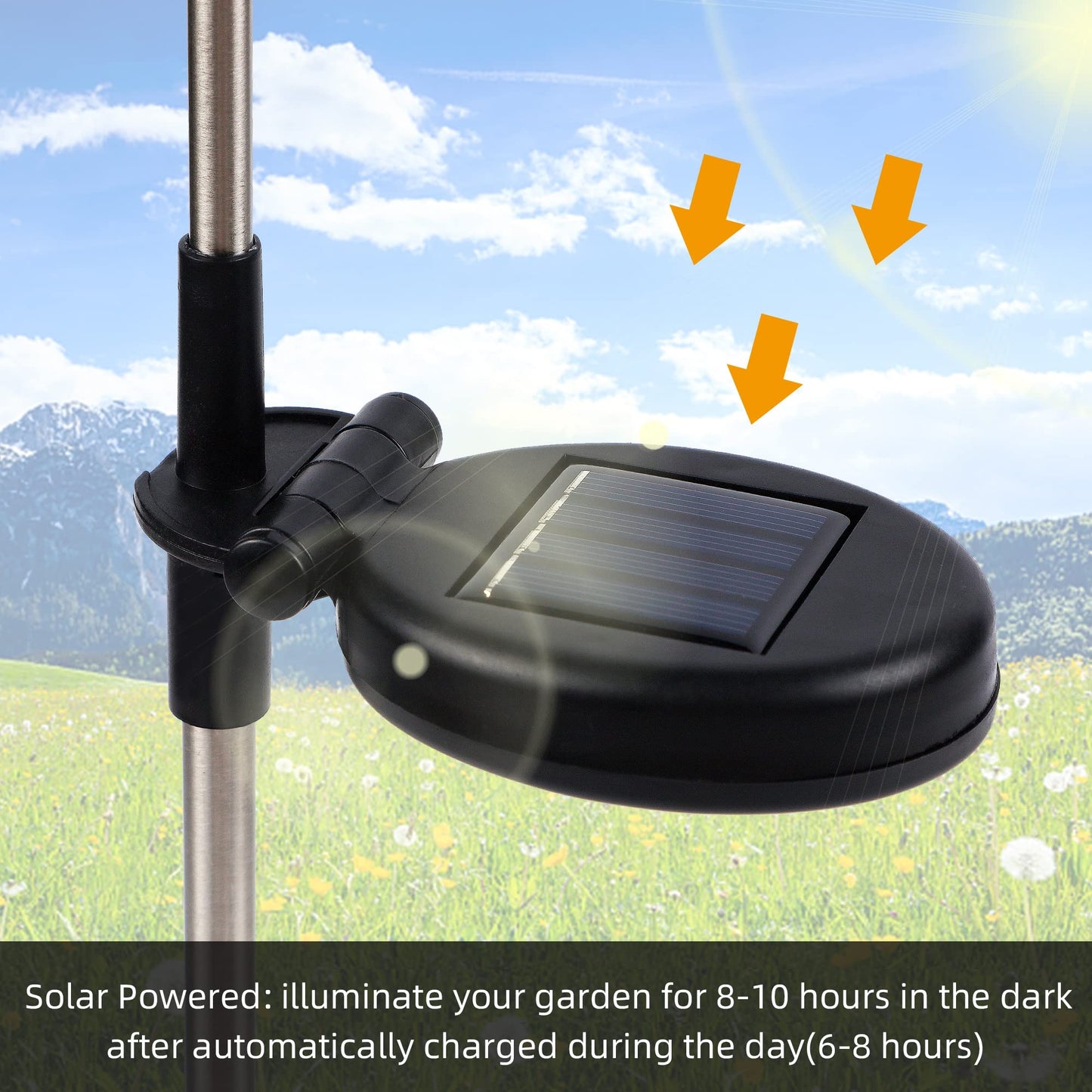 The GlowJelly Solar Garden Lamp- Color-Changing Jellyfish, 10 Hour Power, and IP65 Waterproof + 50% OFF