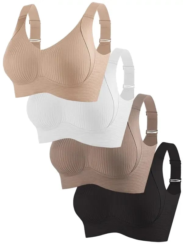 ComfortCurve Four-Row Wireless Bra- 50 % OFF