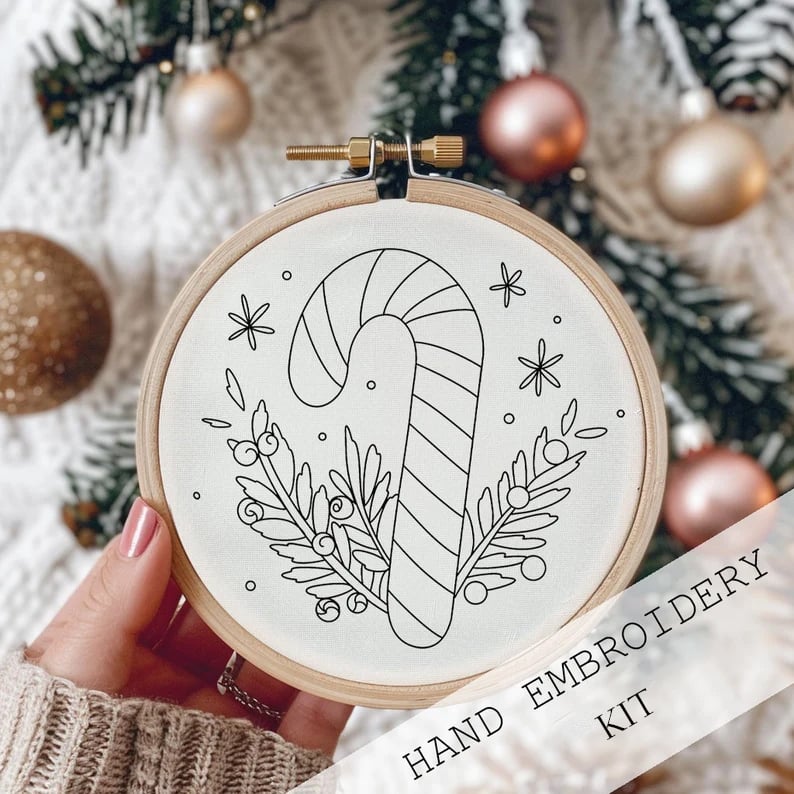 The Snowy Village Embroidery Kit - Create a Christmas Heirloom + 50% OFF