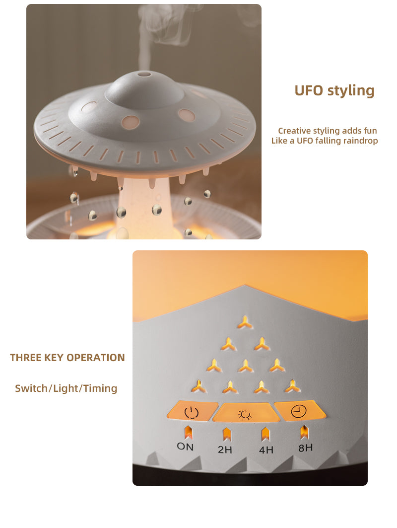 UFO Waterdrop Aroma Diffuser - 48 Hours of Relaxation + 50% OFF