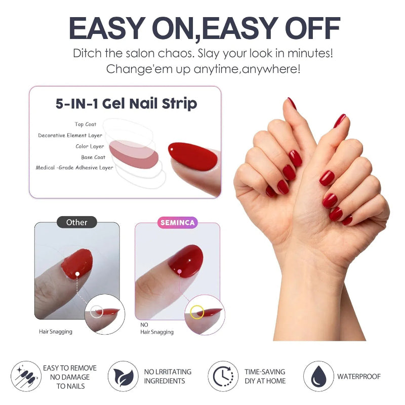 The InstaGEL Nail Strips - A 14-Day Manicure in 5 Minutes - 1 + 1 FREE