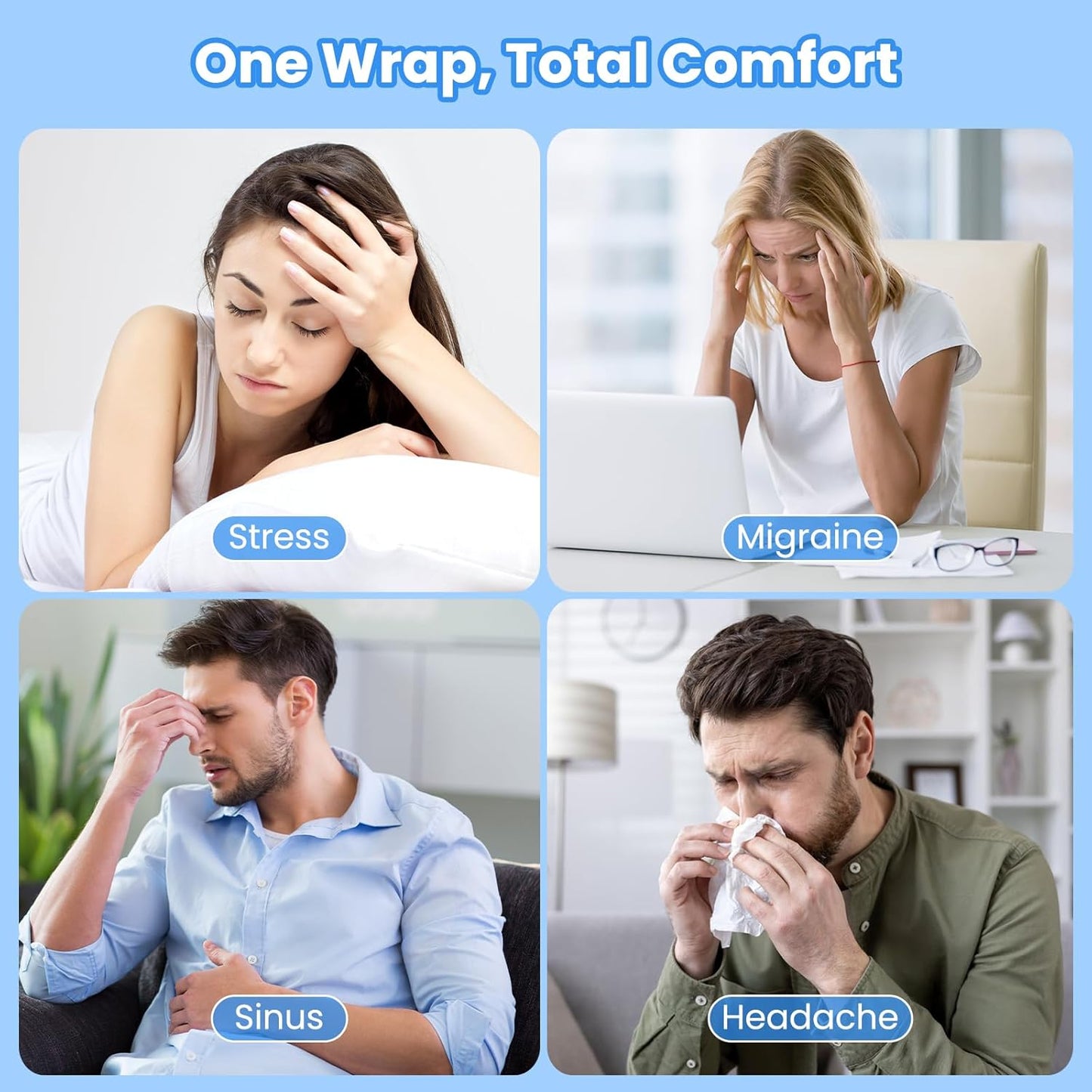 TheraWrap Migraine Relief - Targeted Cold Compression for Instant Relief + 50% OFF
