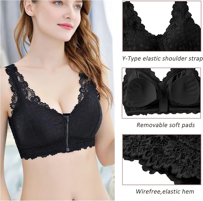 LuxeZip Lace Bra - 50 % OFF
