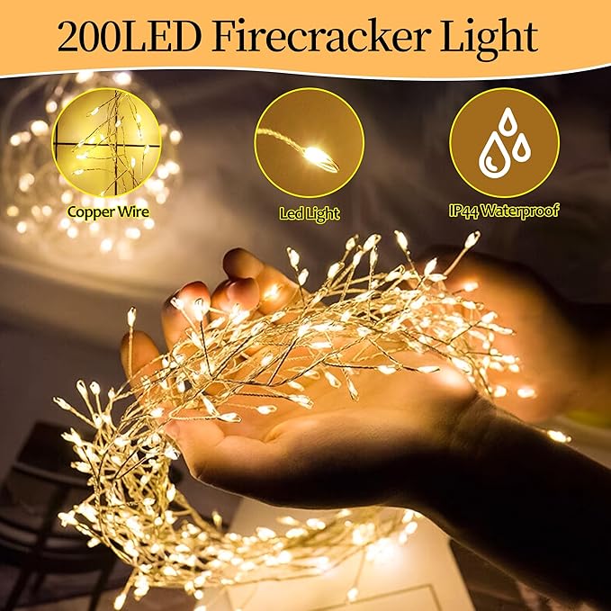 SparkGlow Firecracker String Lights- 50 % OFF