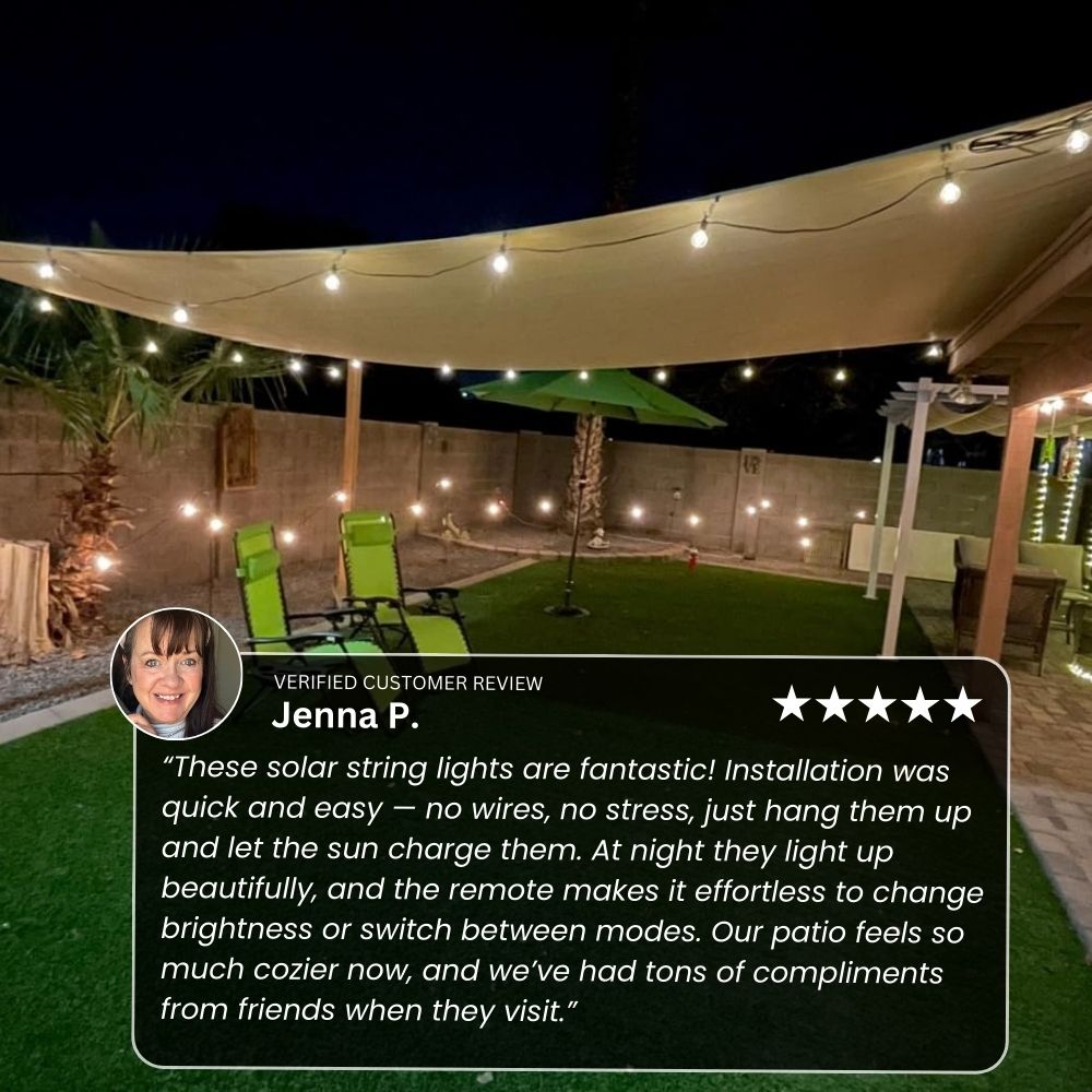 SolarGlow Festoon Lights - A Glowing Oasis, Instantly + 50% OFF