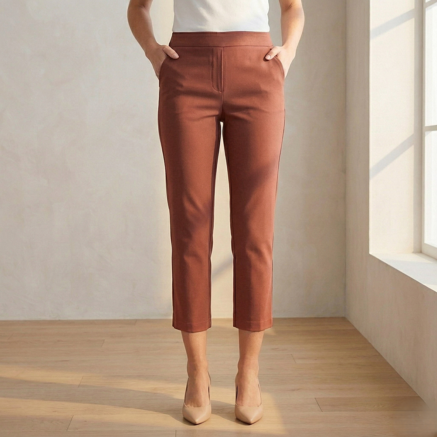 Plume™ – High Waist Pull-On Tummy Control Capri Pants for Women +50% OFF