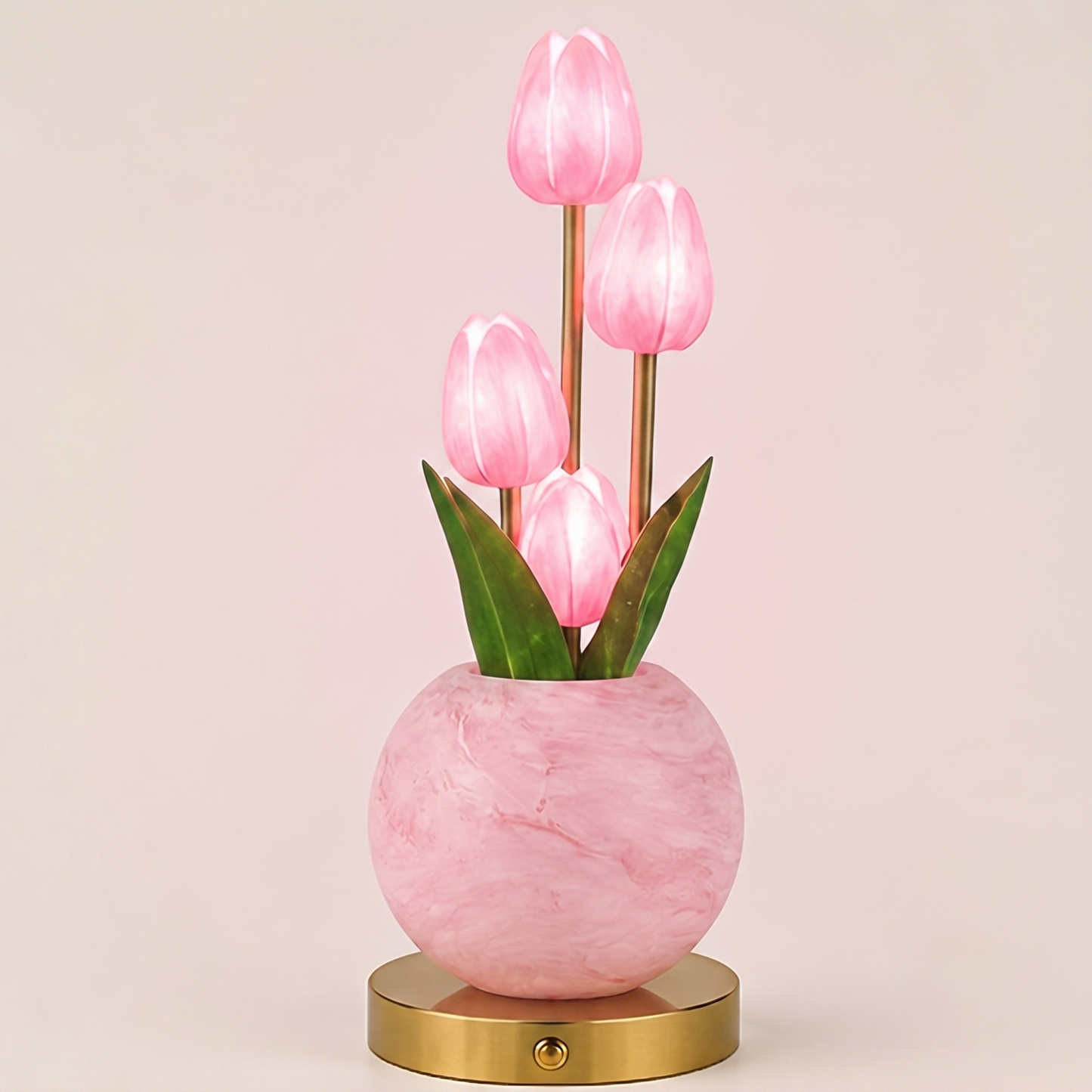 Petalume – Glass Tulip Bouquet Night Light with Warm Ambient Glow + 50% OFF