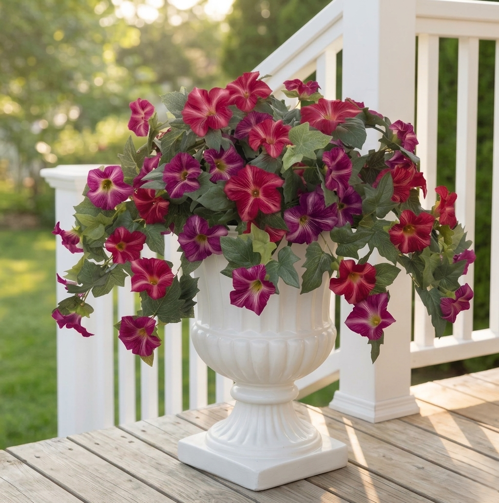 Bloomhaven™ – UV-Resistant Lifelike Petunia Artificial Outdoor Flowers, 2 Bundles + 50% OFF