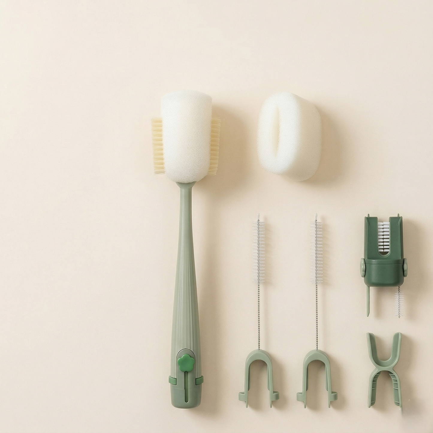 Scrubwell™ – 5-in-1 Deep Clean Bottle Brush Set with Replaceable Heads + 50% OFF
