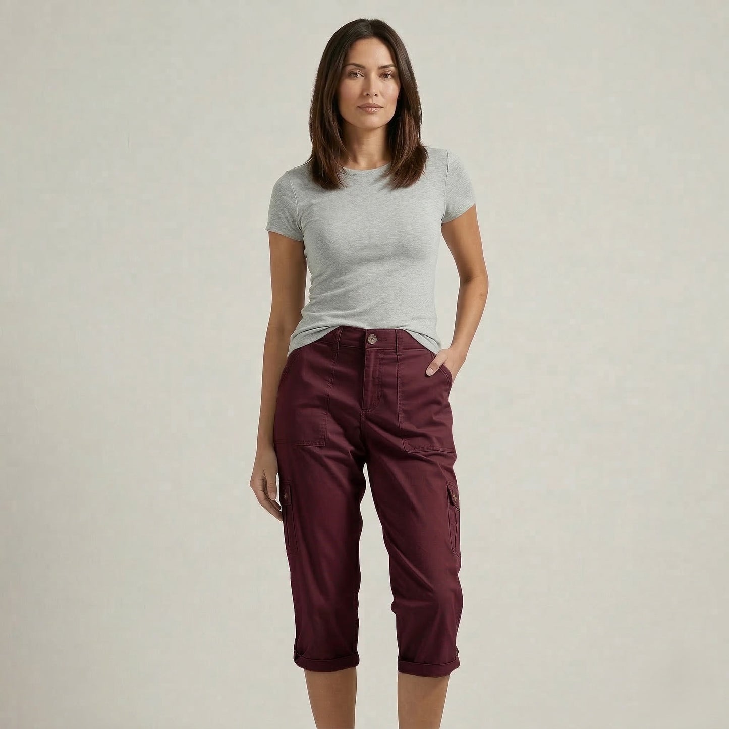 Stridewell™ – Stretch Cargo Capri Pants for Women | Multi-Pocket | S-2XL +50% OFF