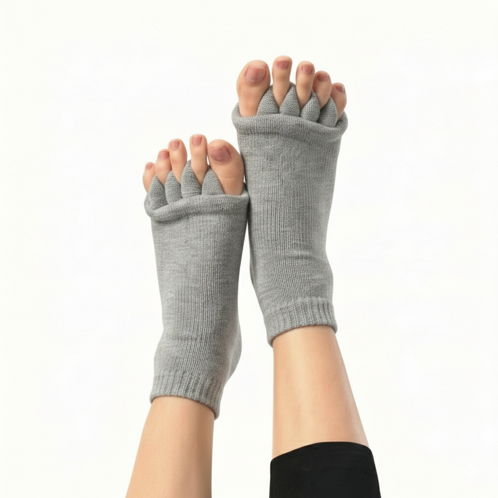Solesse™ – Soft Cotton Toe-Separating Alignment Socks for Foot Pain Relief + 50 % OFF