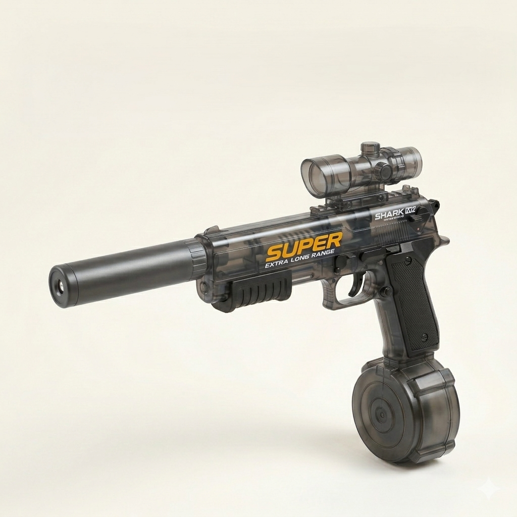 Deluge™ – Electric Auto-Fire Water Gun with USB Charging, 26-32 ft Range & Dual Tanks +50% OFF