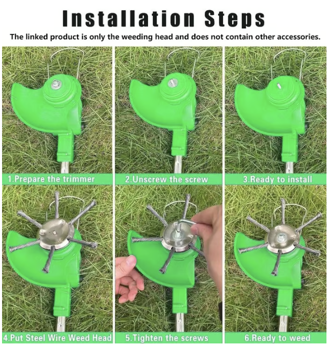 SteelBlade™ 6-Inch Wire Brush Cutter Head - 50 % OFF