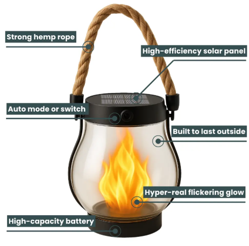 The EverFlame Solar Lantern - A Perfect Flame, Every Night + 50% OFF