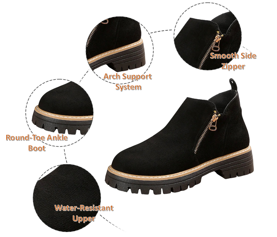 The Effortless Zip Boot - Stylish, Water-Resistant, and Anti-Slip + 50% OFF