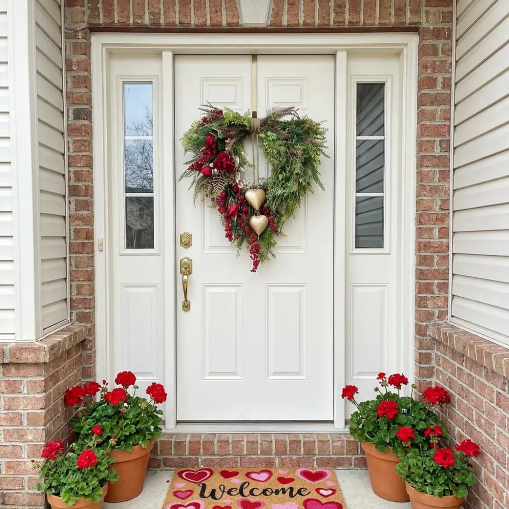 The AuraHeart Farmhouse Wreath - Rustic Charm for Valentine’s Day + 50% OFF