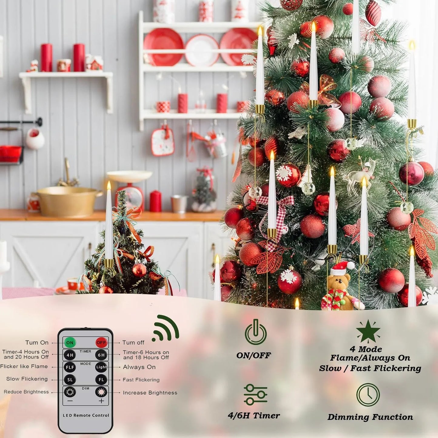 GlowMatic LED Candles - A Magical Holiday Glow + 50% OFF for 6 pcs