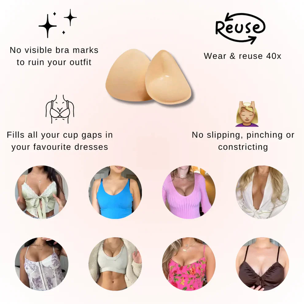 The StayPut Bra Insert - A 2-Cup Boost That Stays Put + 50 % OFF