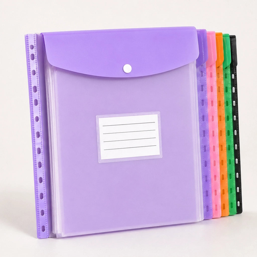 Stowren™ – Side-Opening A4 Binder Pockets with Snap Closure + 50% OFF