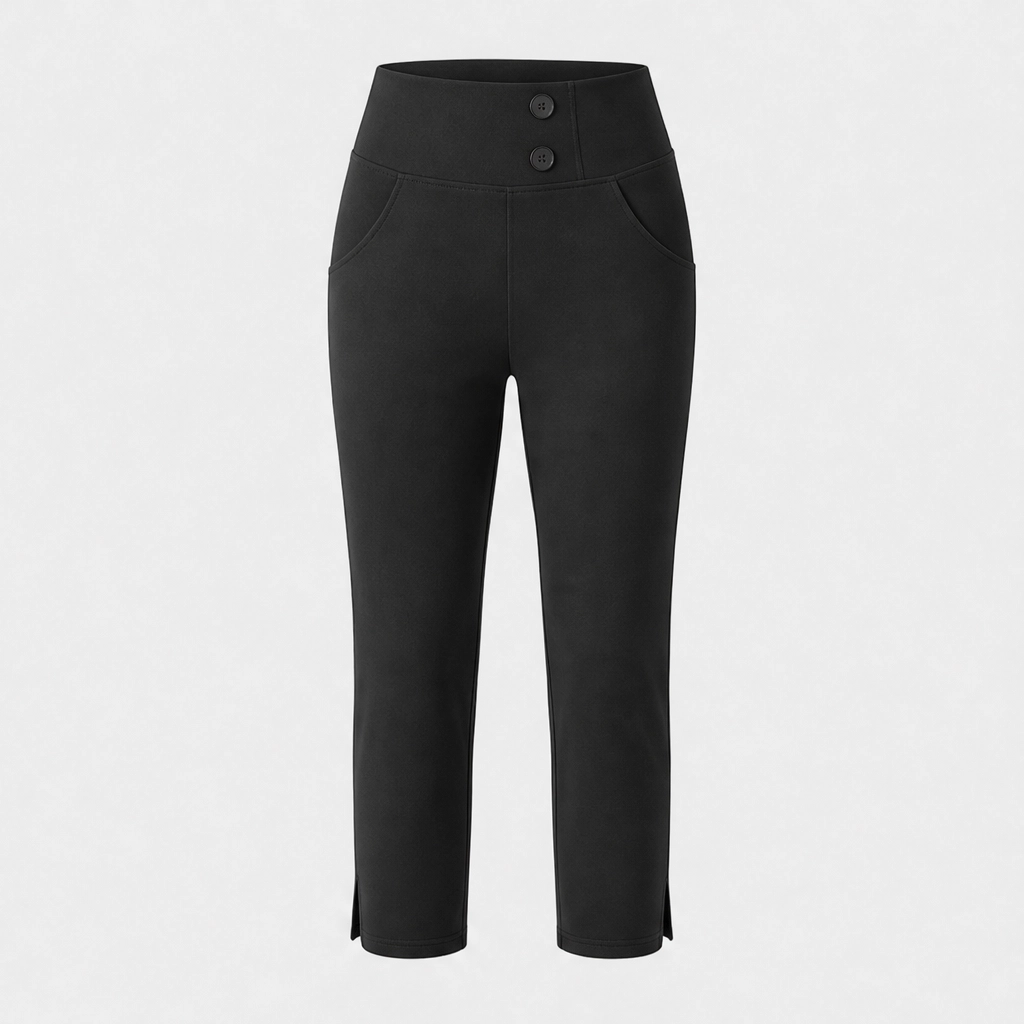 Curvelle™ – High-Waist Tummy-Control Yoga Capri Trousers with Deep Pockets + 50% OFF