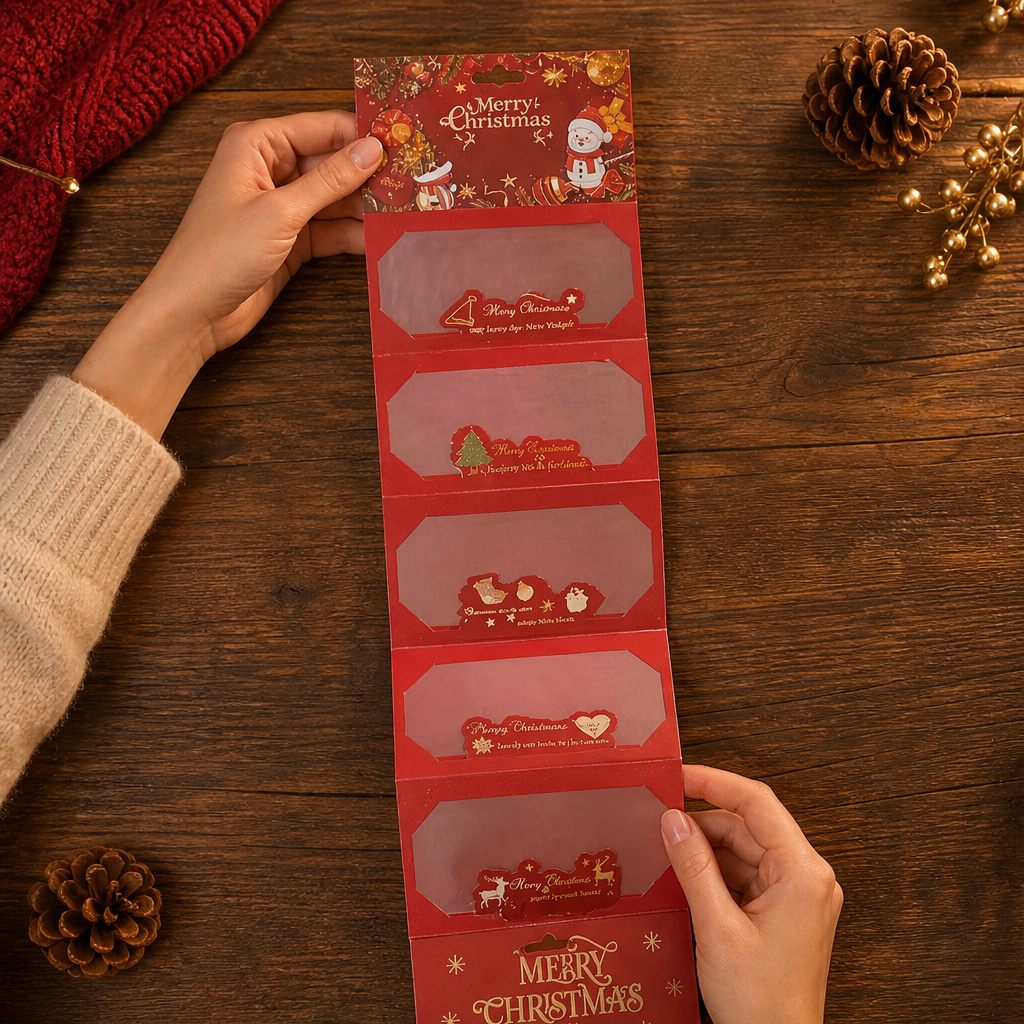Merryvelle – Gold Foil 6-Slot Cascading Christmas Money Envelope + 1+1 FREE lifestyle