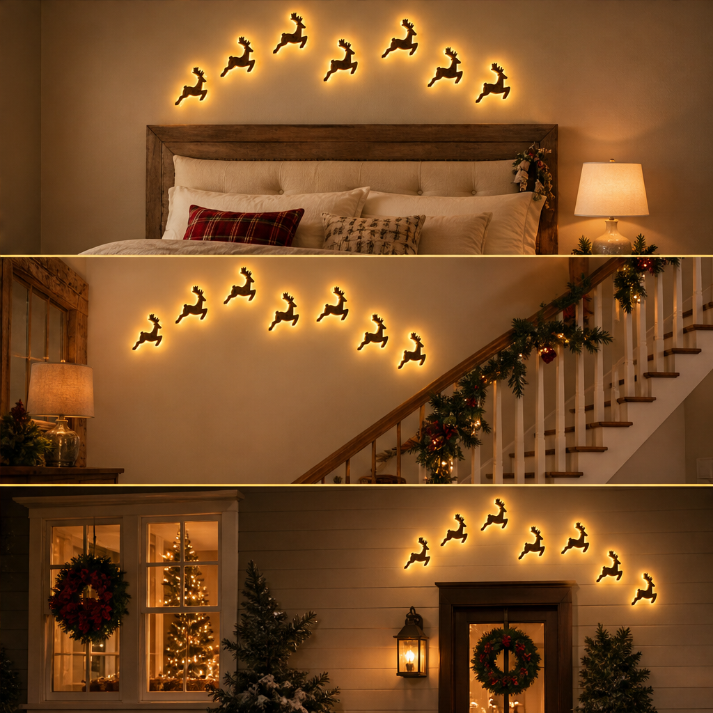 Glowmere – Warm LED Reindeer Wall Decoration + 50% OFF lifestyle