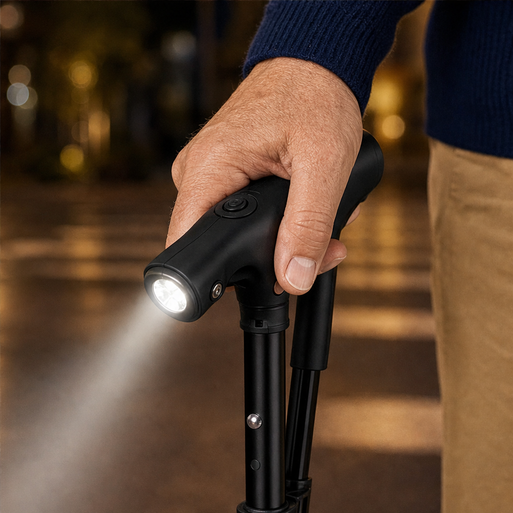 Nightpath – Folding LED Light Support Cane with Adjustable Height + 50% OFF lifestyle
