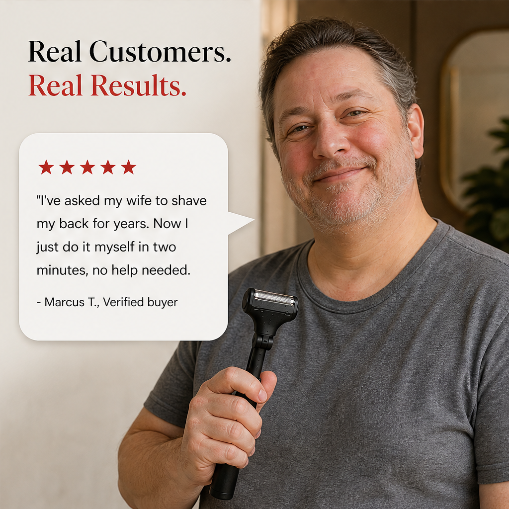 Backreach Pro – Extendable Handle, Flexible Neck Body Trimmer + 50% OFF detail