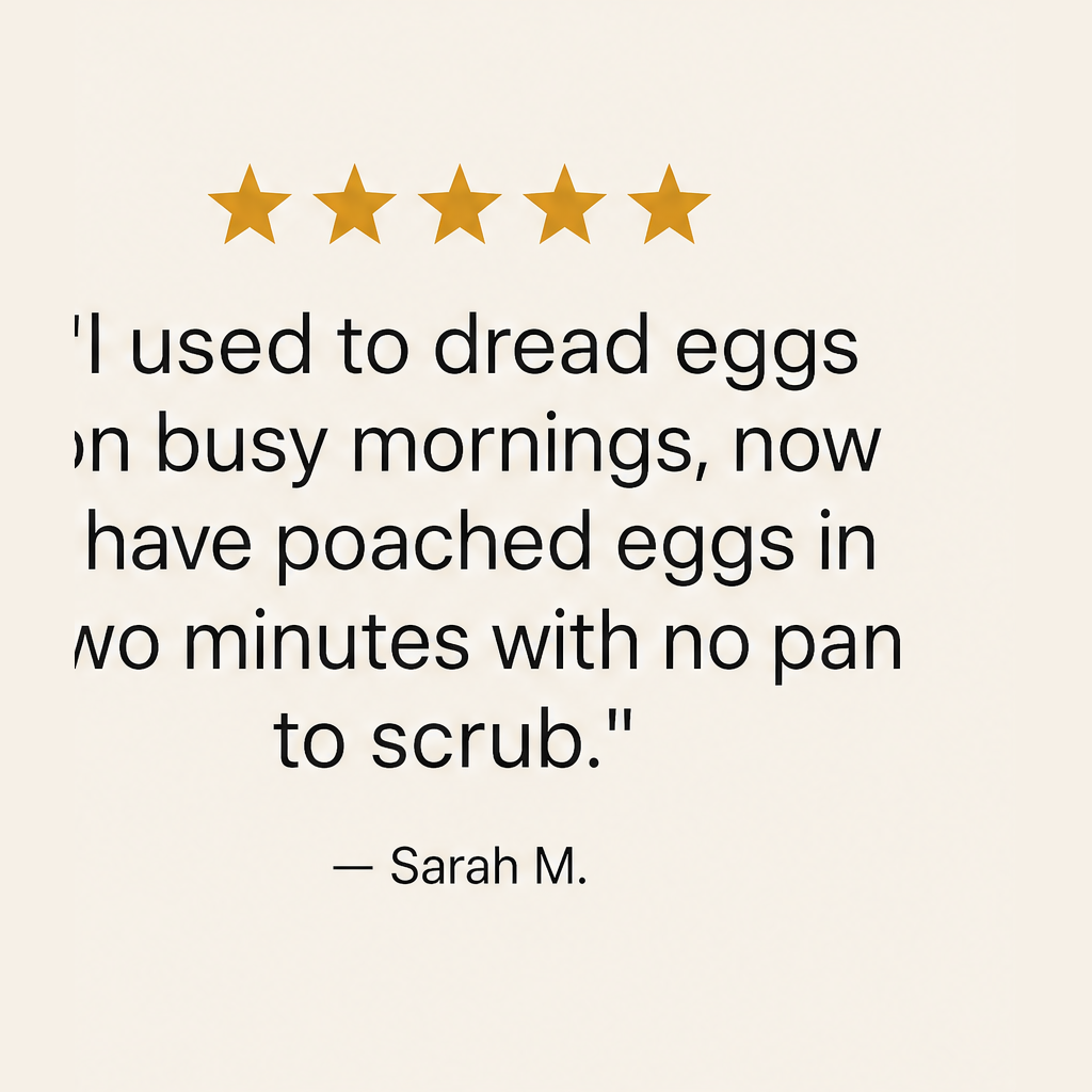 Yolkora – Oil-Free Dual Cavity Microwave Egg Poacher + 50% OFF detail