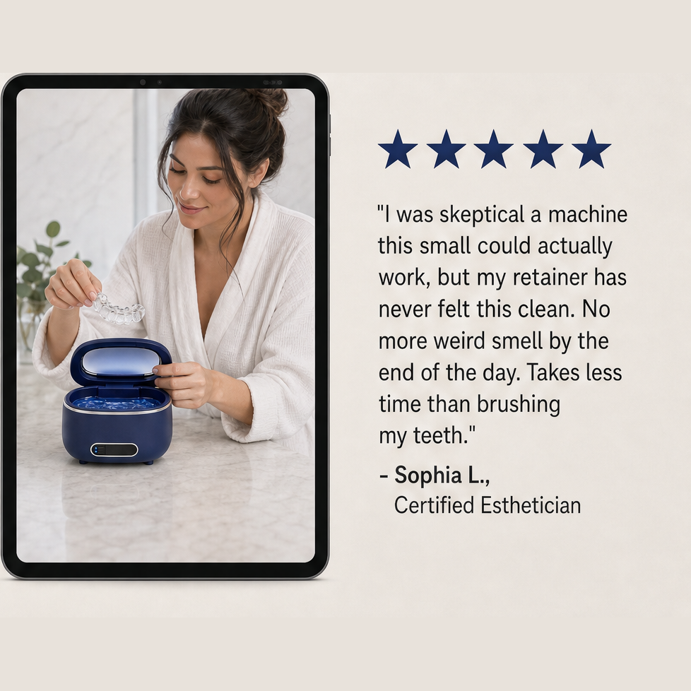 Sonicare Fresh – Ultrasonic Retainer & Aligner Cleaning Machine + 50% OFF detail
