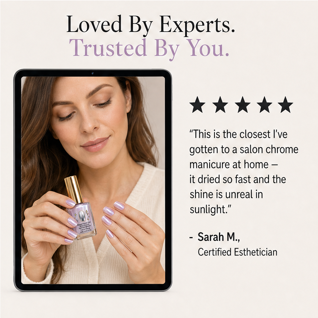 Glazenne – Mirror-Shine Lilac Nail Strengthener with Fast Air-Dry Formula + BUY 1 + PICK 1 FREE COLOR detail