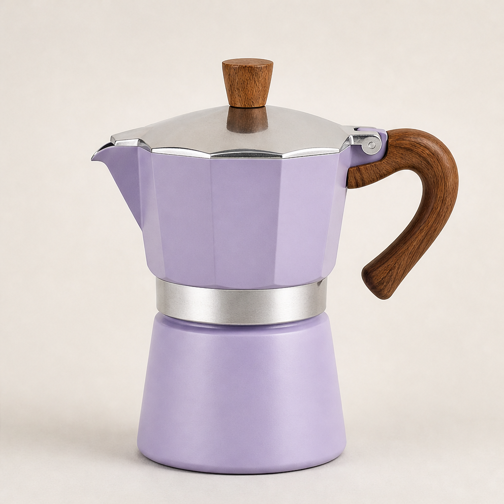 Moldera – Eight-Sided Cast Aluminium Classic Italian Moka Pot + 50% OFF Lavender
