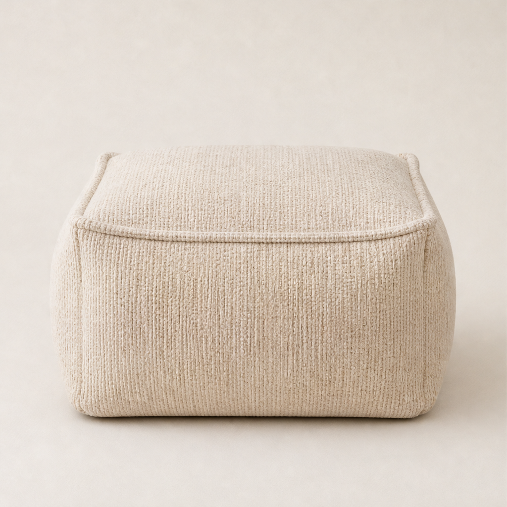 Stowgrove – Fill-Your-Own Storage Pouf Cover, Holds 100kg + 50% OFF Beige