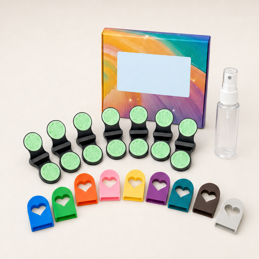Huelock – 12-Colour Clamp-On Temporary Hair Chalk Applicator Set + 50% OFF Mint