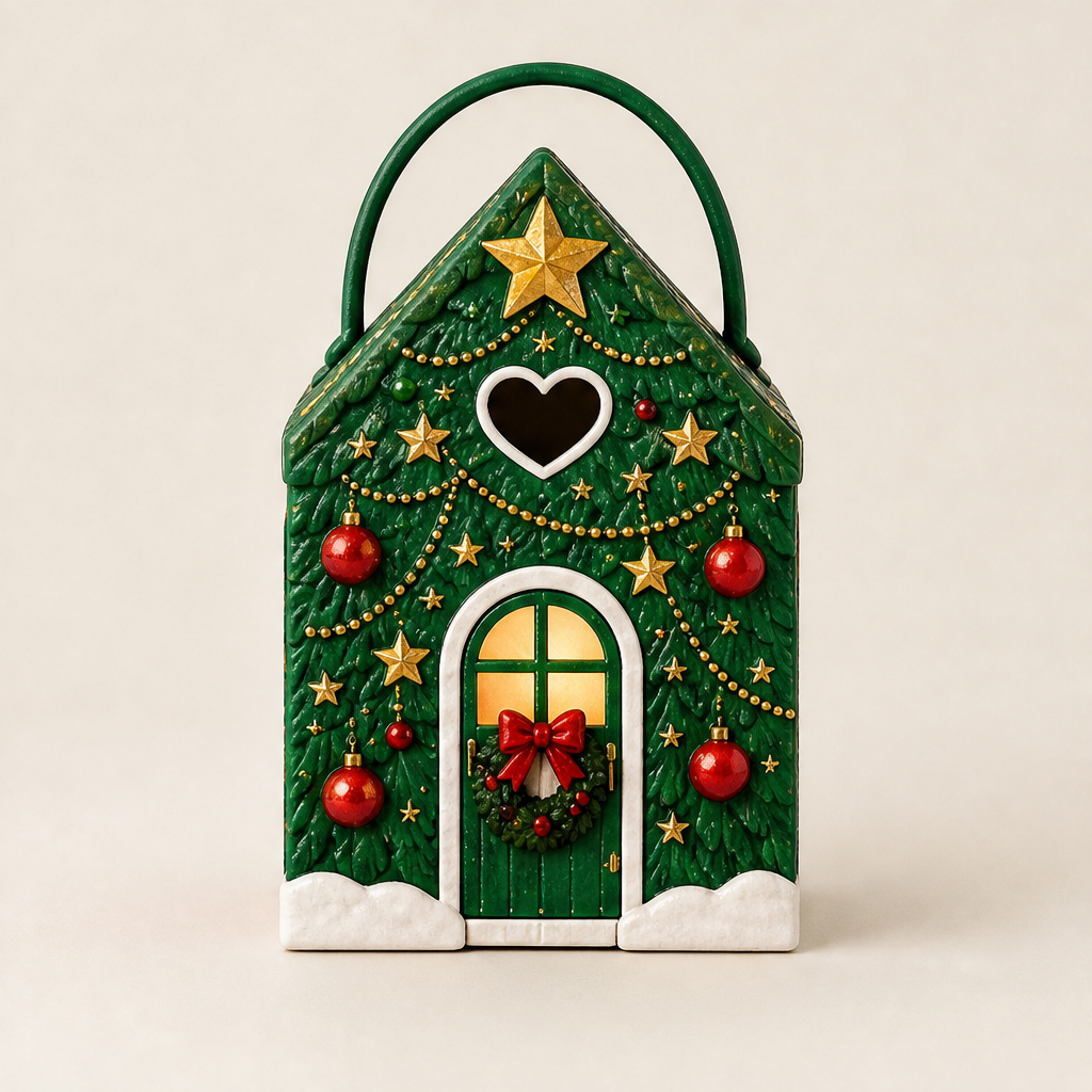 Merribloom – Festive House-Shaped Gift Boxes with Carry Handle + 1+1 FREE Christmas Tree