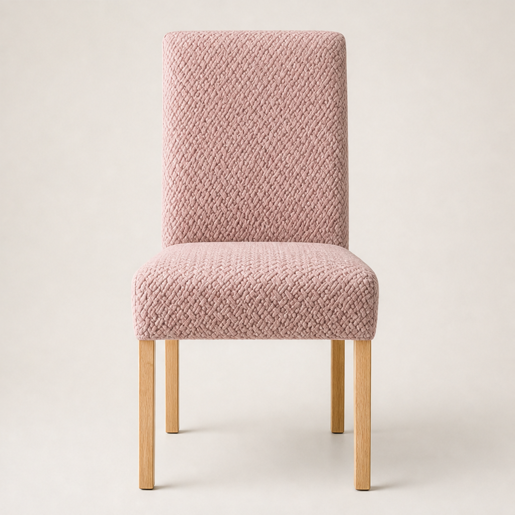 Weavecroft – Stretch-Fit Basketweave Chair Cover + 50% OFF Pink