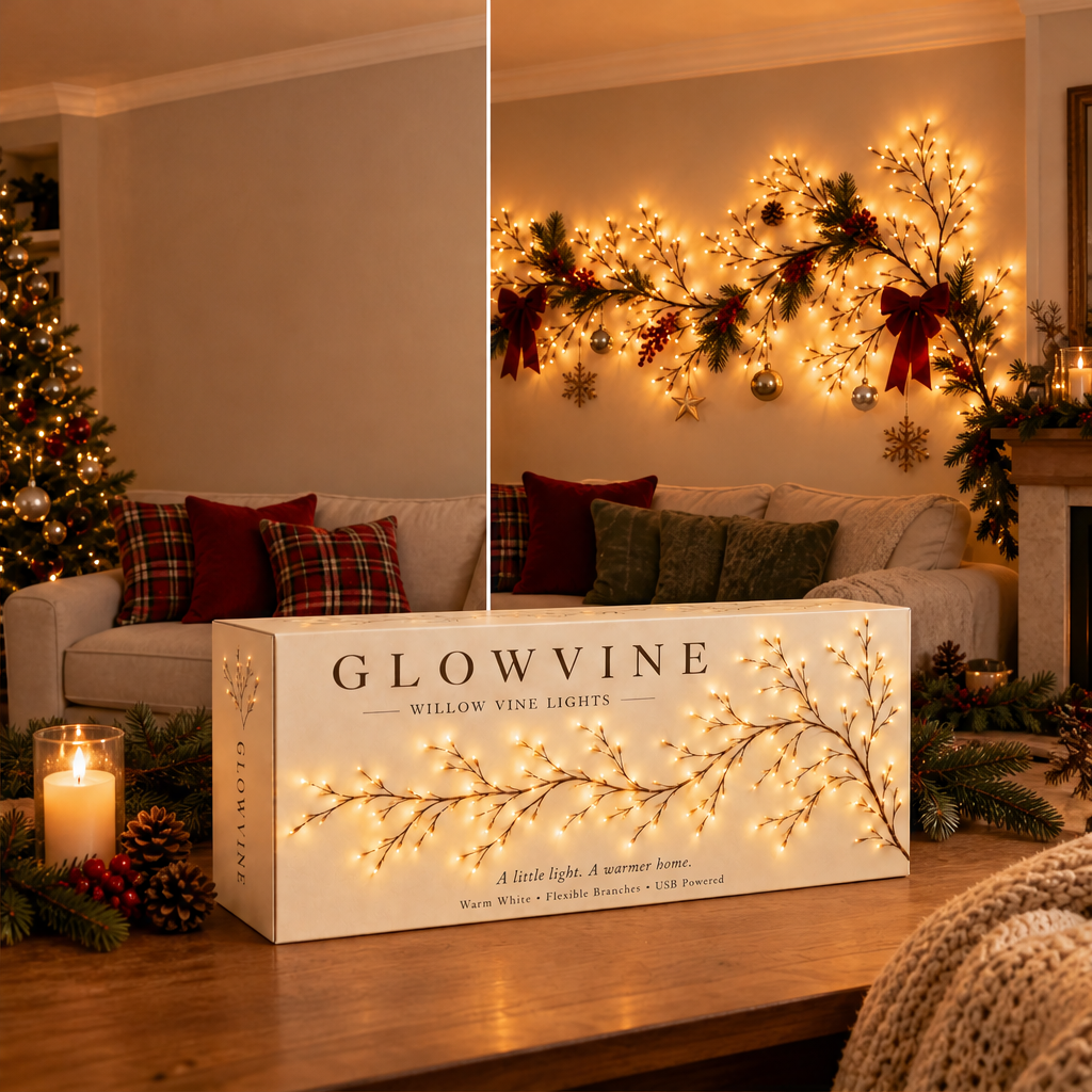 Glowvine – Flexible Bendable Warm White Christmas Vine Lights + 50% OFF lifestyle