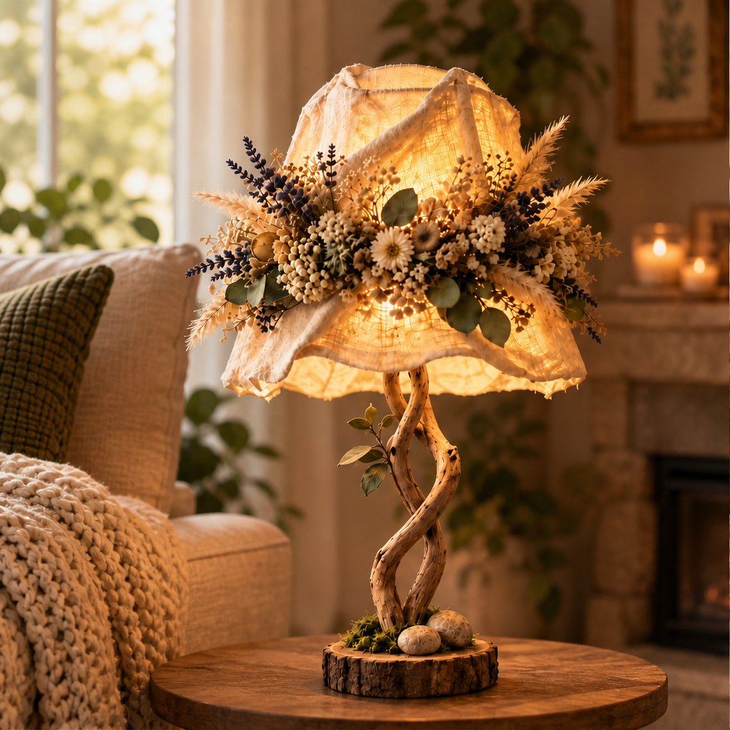 Woodlume – Cord-Free Botanical Accent Table Lamp + 50% OFF lifestyle