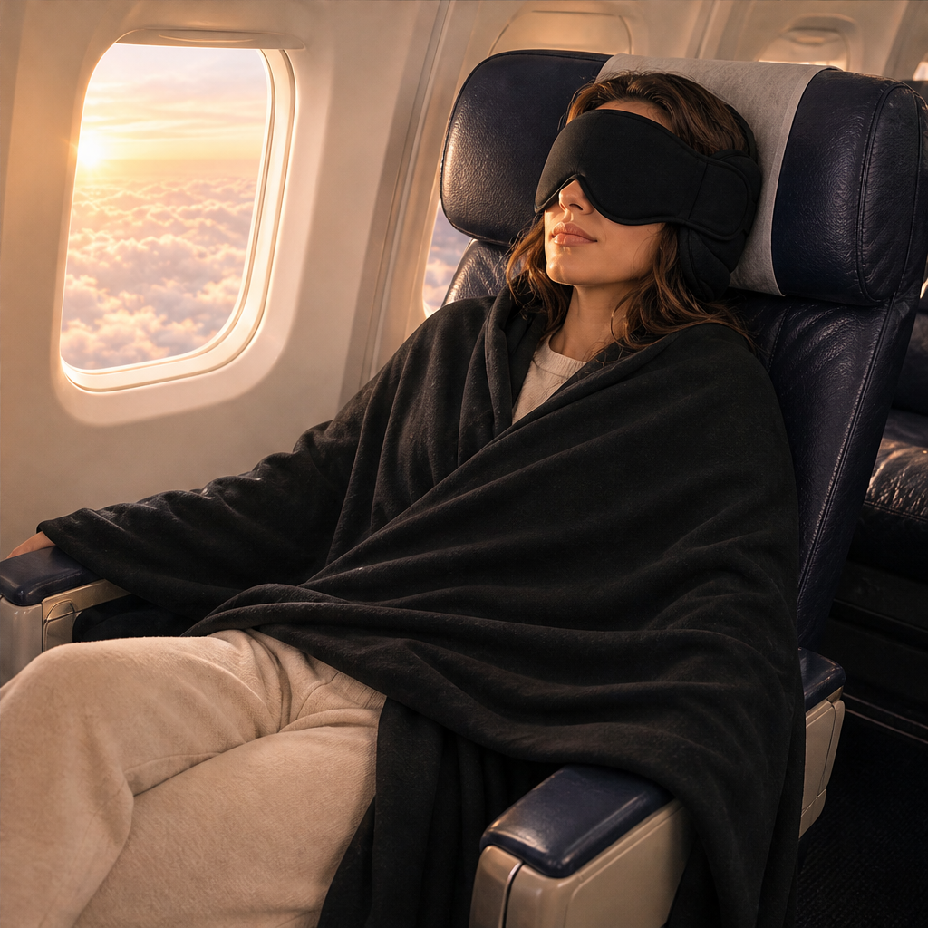 Restwing – 3-in-1 Blackout Eye Mask & Wraparound Head Support + 50% OFF lifestyle