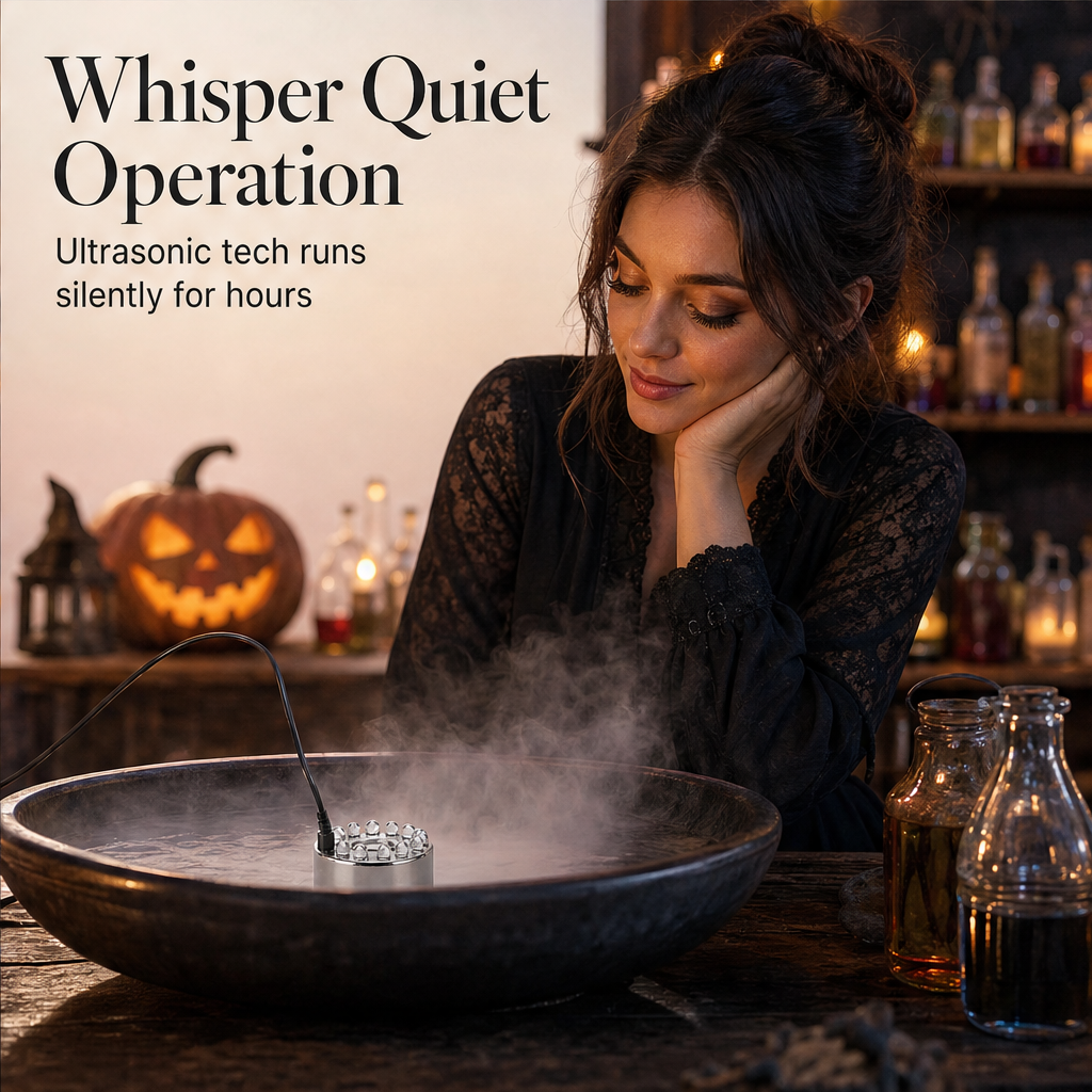 Mistholm – Auto Shut-Off Ultrasonic Fogger for Halloween & Décor + 50% OFF features