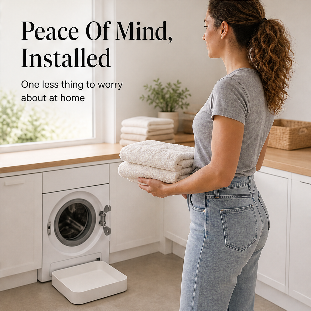 Driptrace – Slim-Lip Leak Catching Washing Machine Drip Tray + 50% OFF features
