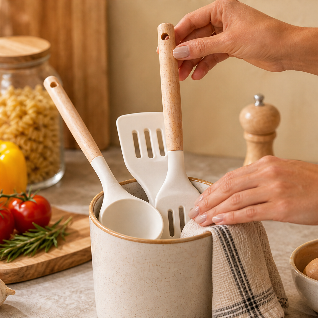 Curvora – Flexible Silicone Spatula, Ladle & Turner Kitchen Set + 50% OFF lifestyle