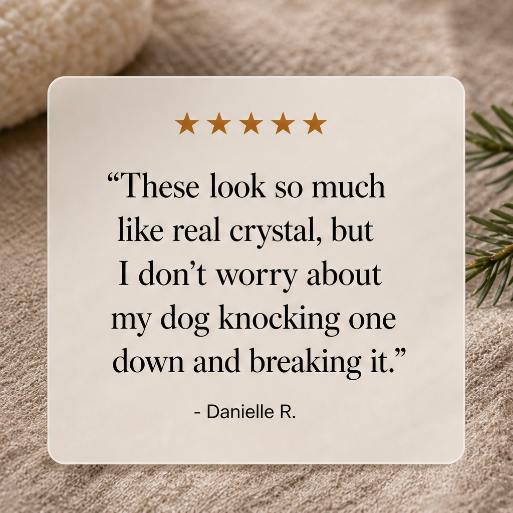 Icevelle – Shatterproof Crystal Snowflake & Icicle Christmas Ornaments + 50% OFF detail