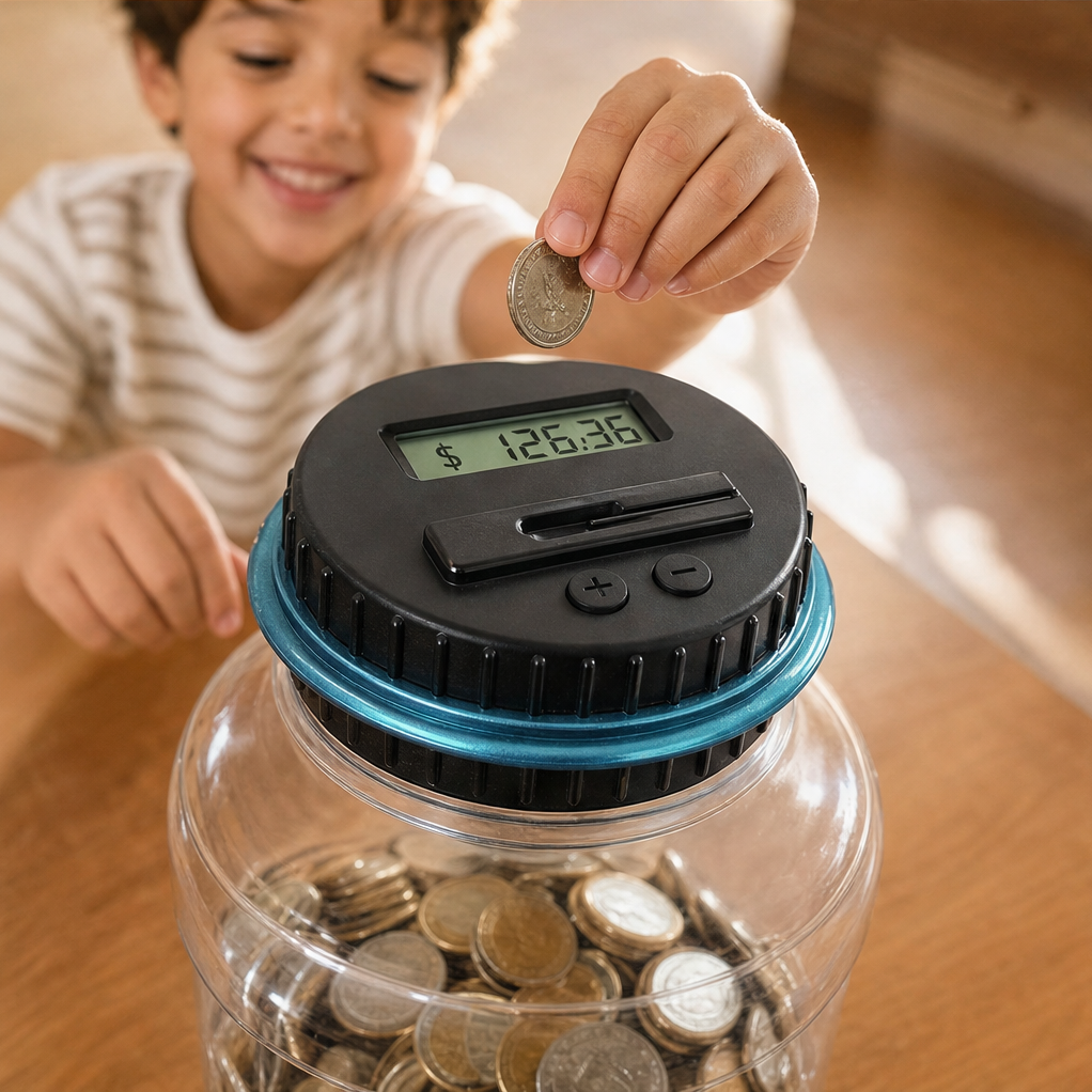 CoinTally – Automatic LCD Coin Counting Savings Jar, 1.8L + 50% OFF lifestyle